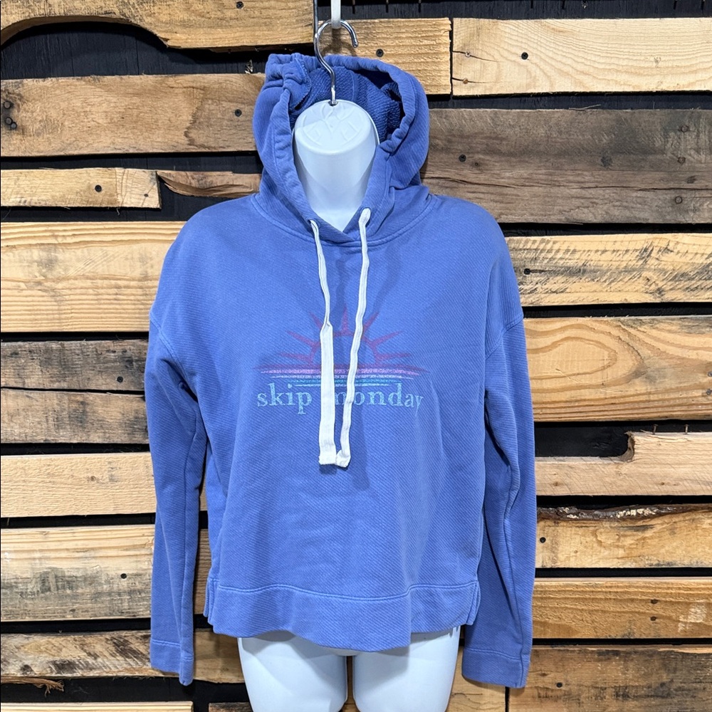 Vineyard Vines‎ Textured Sunburst Graphic Cropped
Hoodie Size S Blue